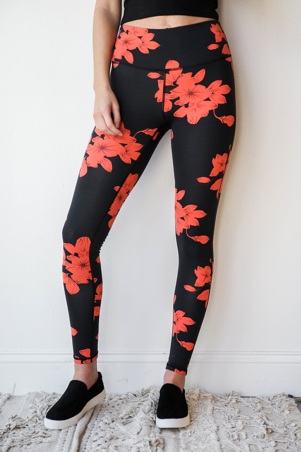 mode, hibiscus leggings