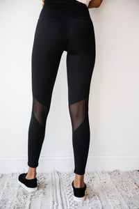 mode, slanted mesh legging