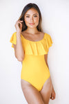 mode, golden girl monokini