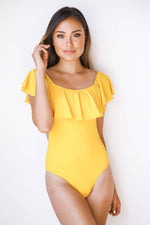 mode, golden girl monokini