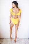 mode, golden girl monokini