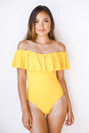mode, golden girl monokini