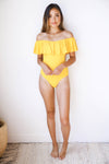 mode, golden girl monokini
