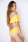 mode, golden girl monokini