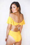 mode, golden girl monokini