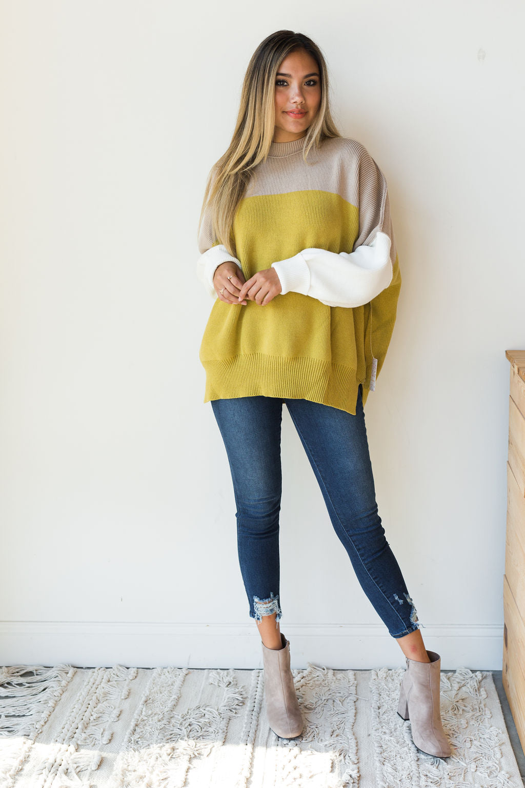 mode, easy street color block