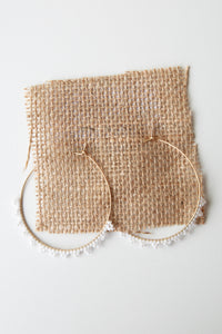 mode, dainty beaded hoops