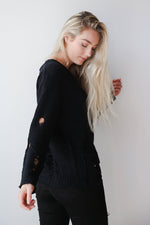 mode, not distraught sweater